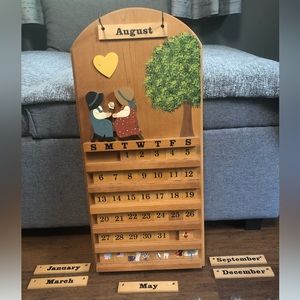 Vintage Wooden Amish Perpetual Calendar